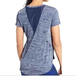 ATHLETA Utopia Short Sleeve blue Activewear T-Shirt.